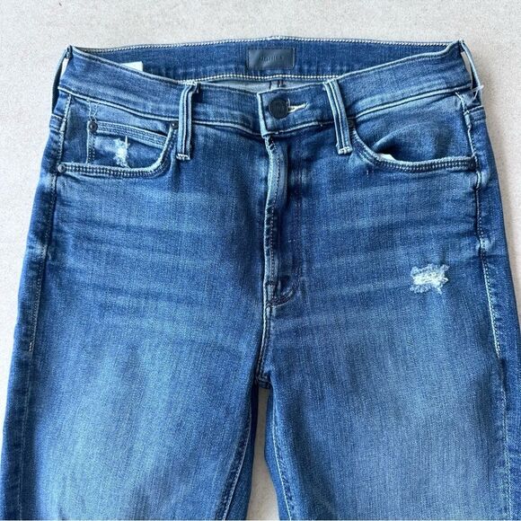 MOTHER The Dazzler Mid Rise Ankle Straight Jeans in Weekend Warrior size 27 - Picture 8 of 14